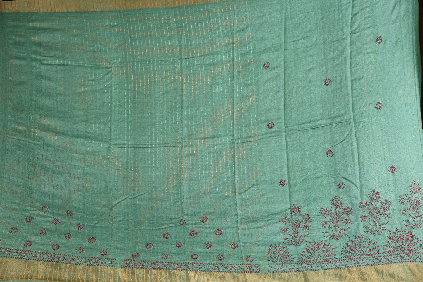 Pure tussar with tepchi chikankari