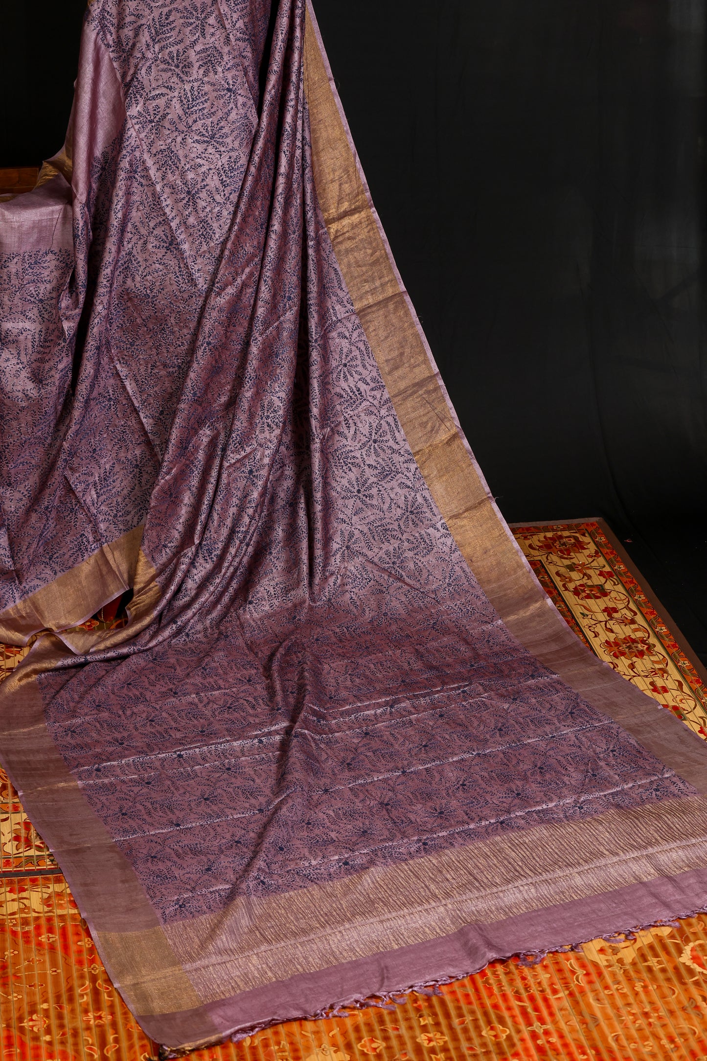 Pure tussar with tepchi chikankari