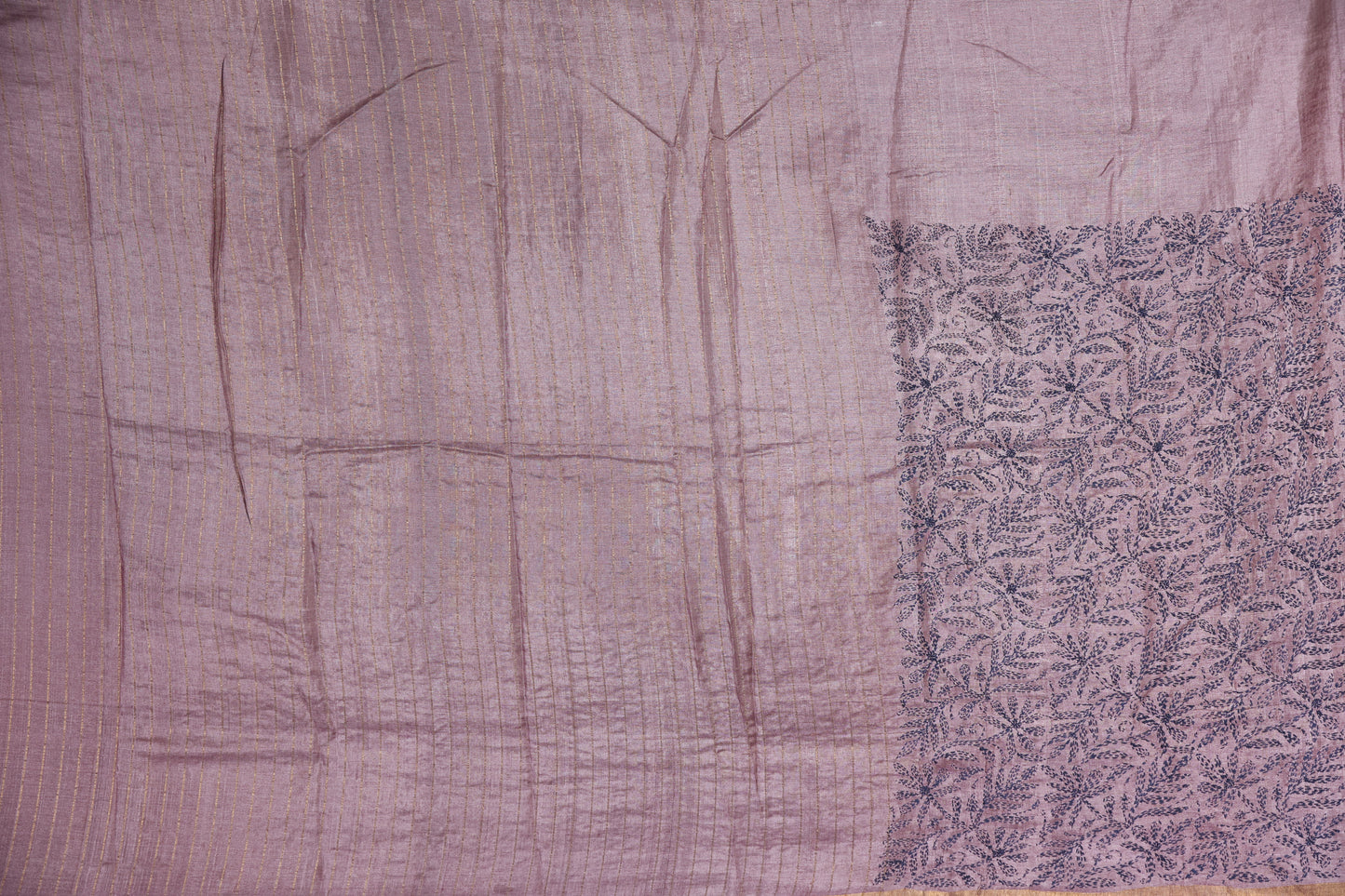 Pure tussar with tepchi chikankari
