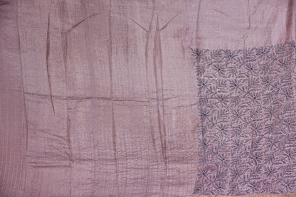 Pure tussar with tepchi chikankari