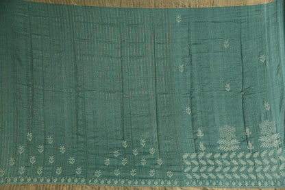 Pure tussar with tepchi chikankari