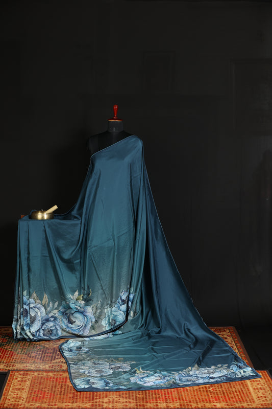 Pure 100gsm satin crepe sarees