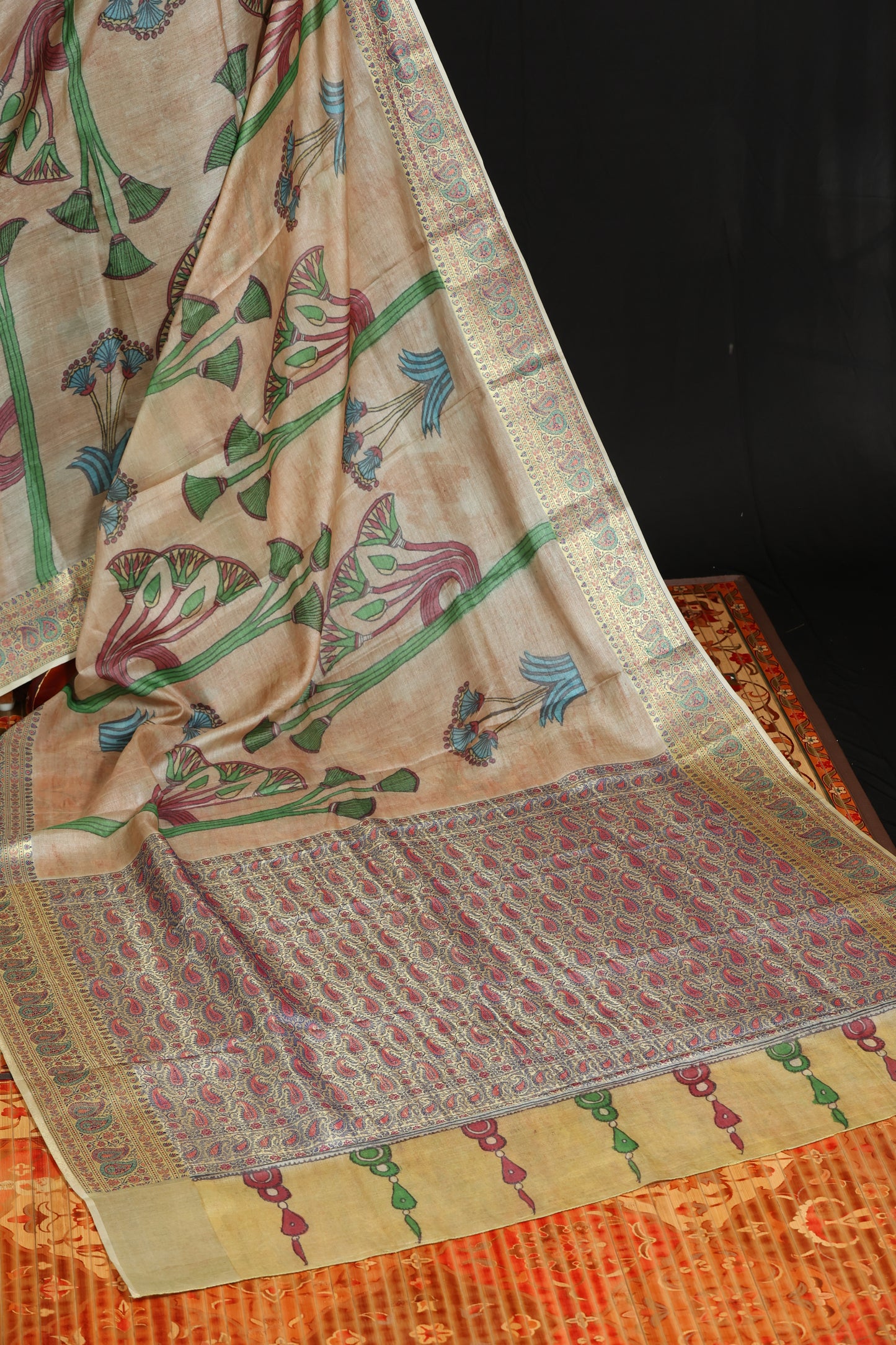 Benaras Tussar with penkalmakri