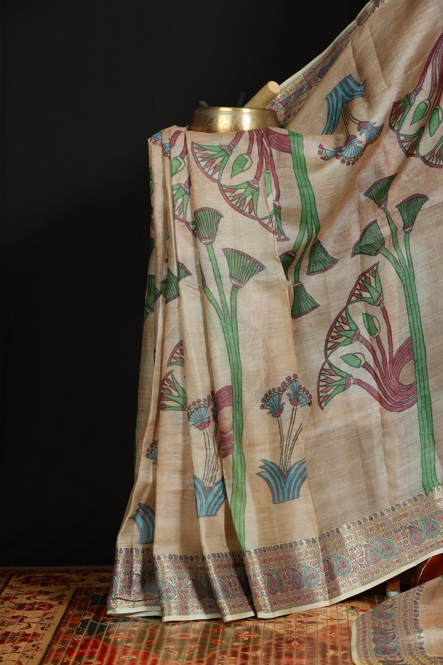 Benaras Tussar with penkalmakri