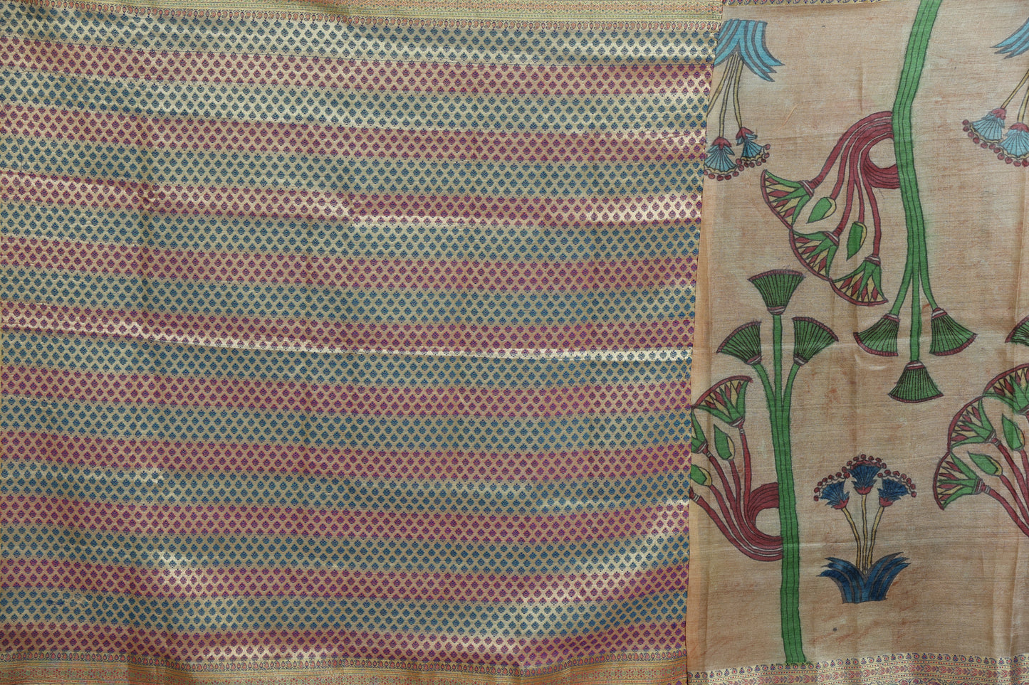Benaras Tussar with penkalmakri