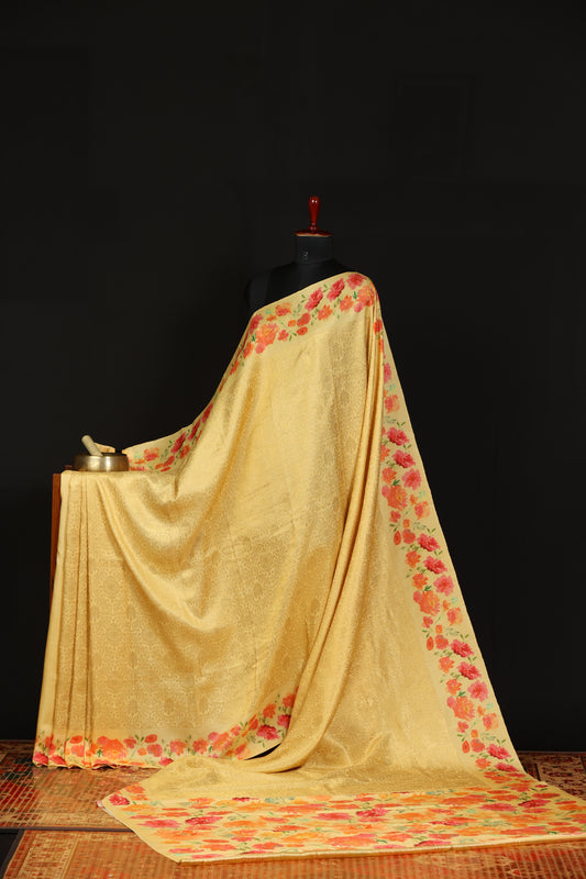 Pure silk kanjeevaram with digital prints