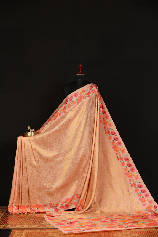 Pure silk kanjeevaram with digital prints