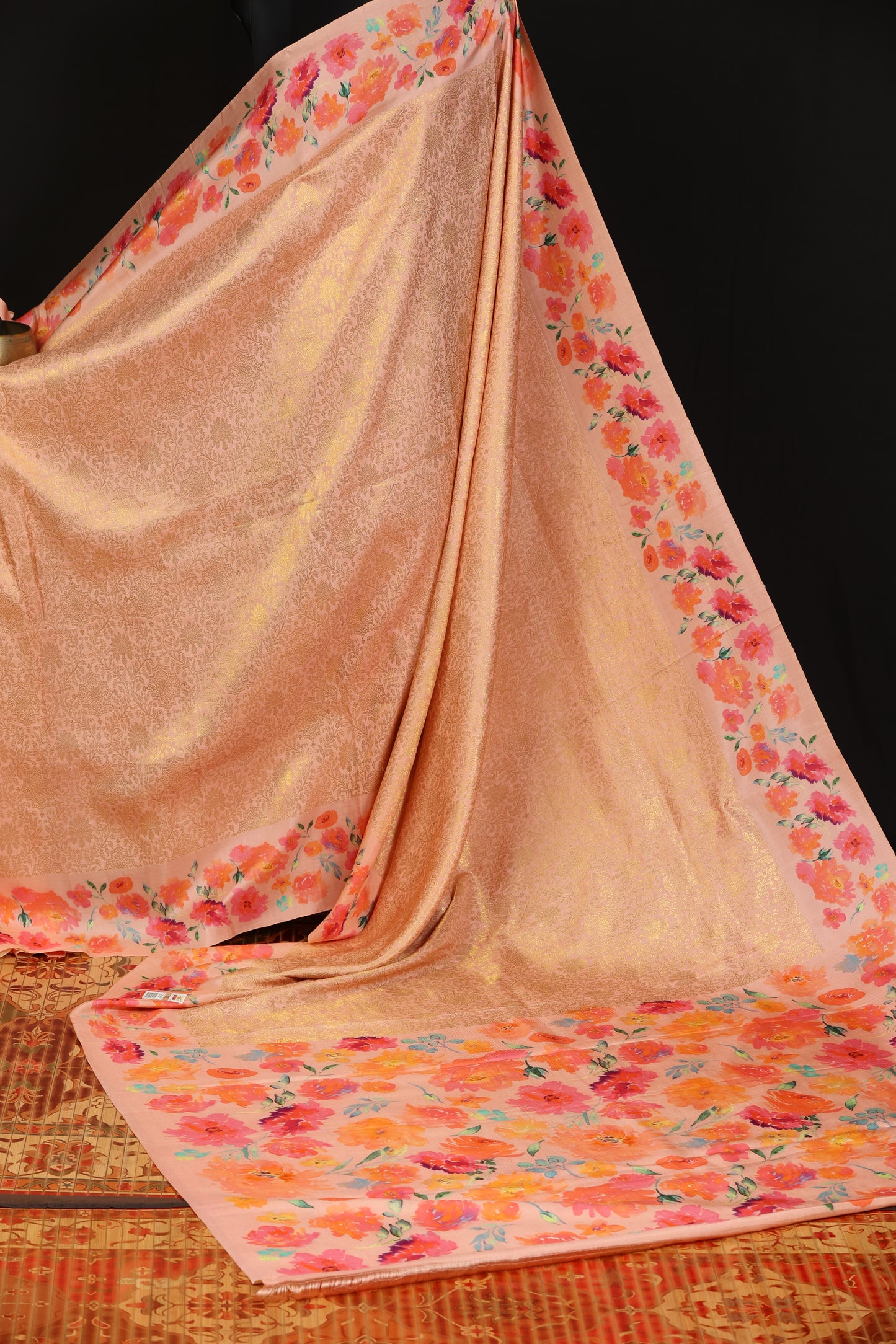 Pure silk kanjeevaram with digital prints