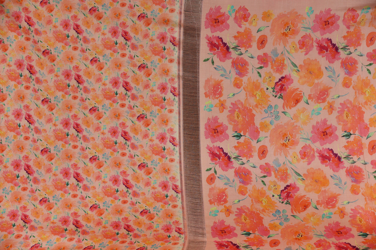 Pure silk kanjeevaram with digital prints