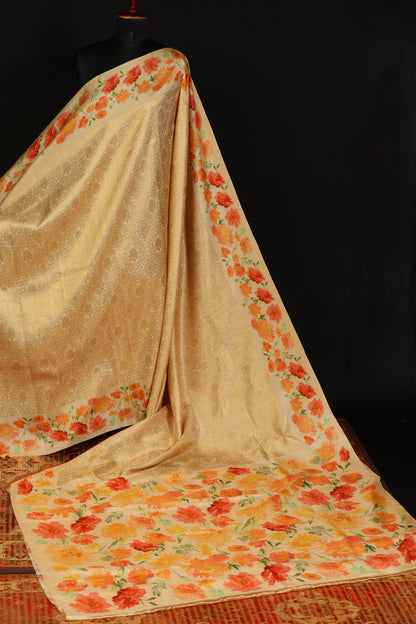 Pure silk kanjeevaram with digital prints
