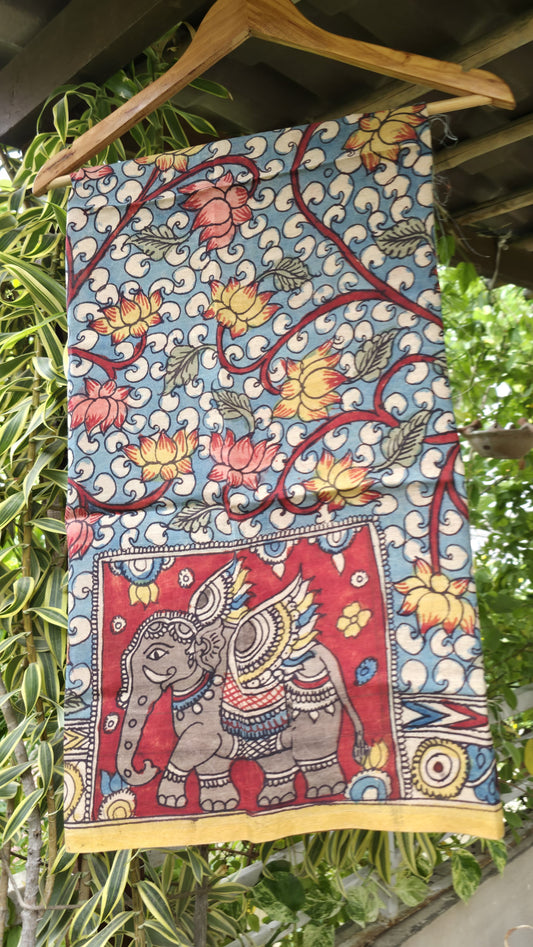 Penkalamkari Pure silkcotton blouse materials