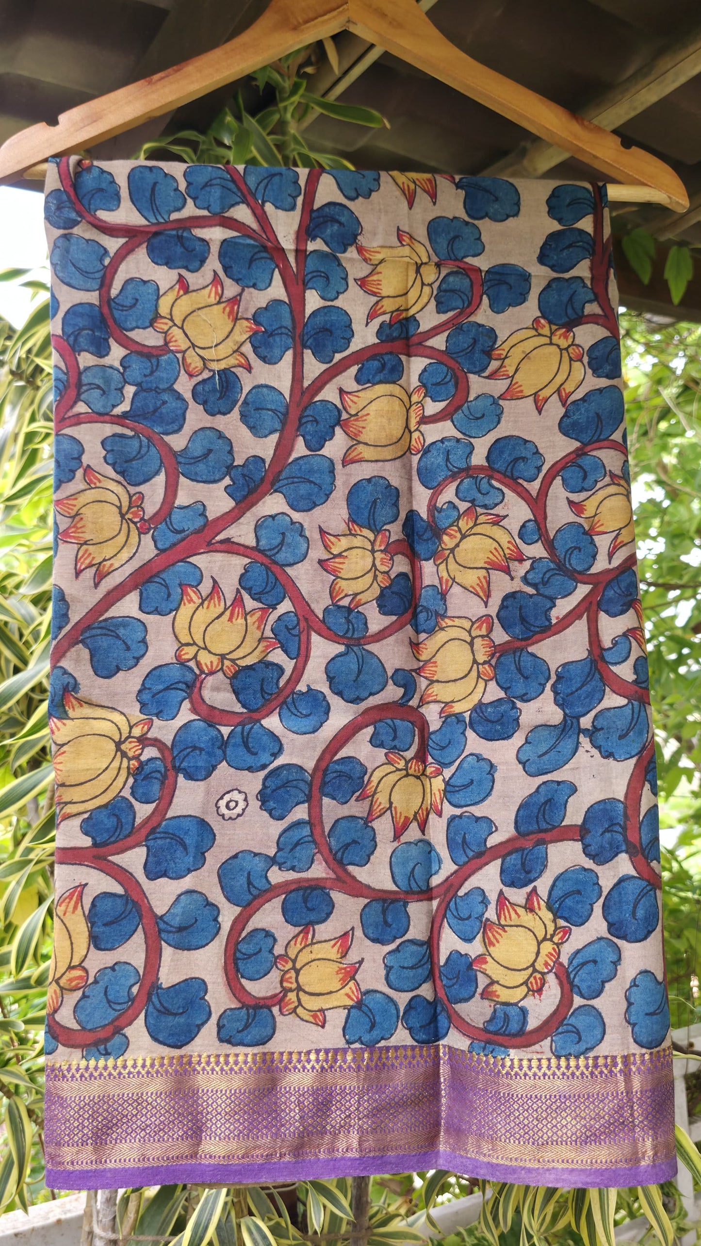 Penkalamkari Pure silkcotton blouse materials