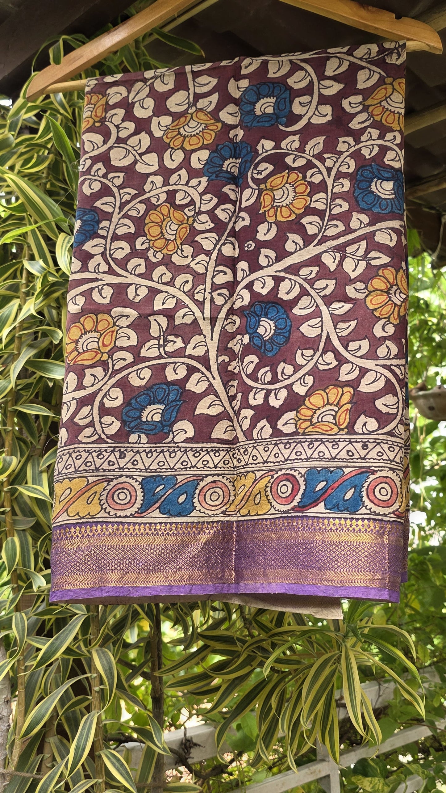 Penkalamkari Pure silkcotton blouse materials