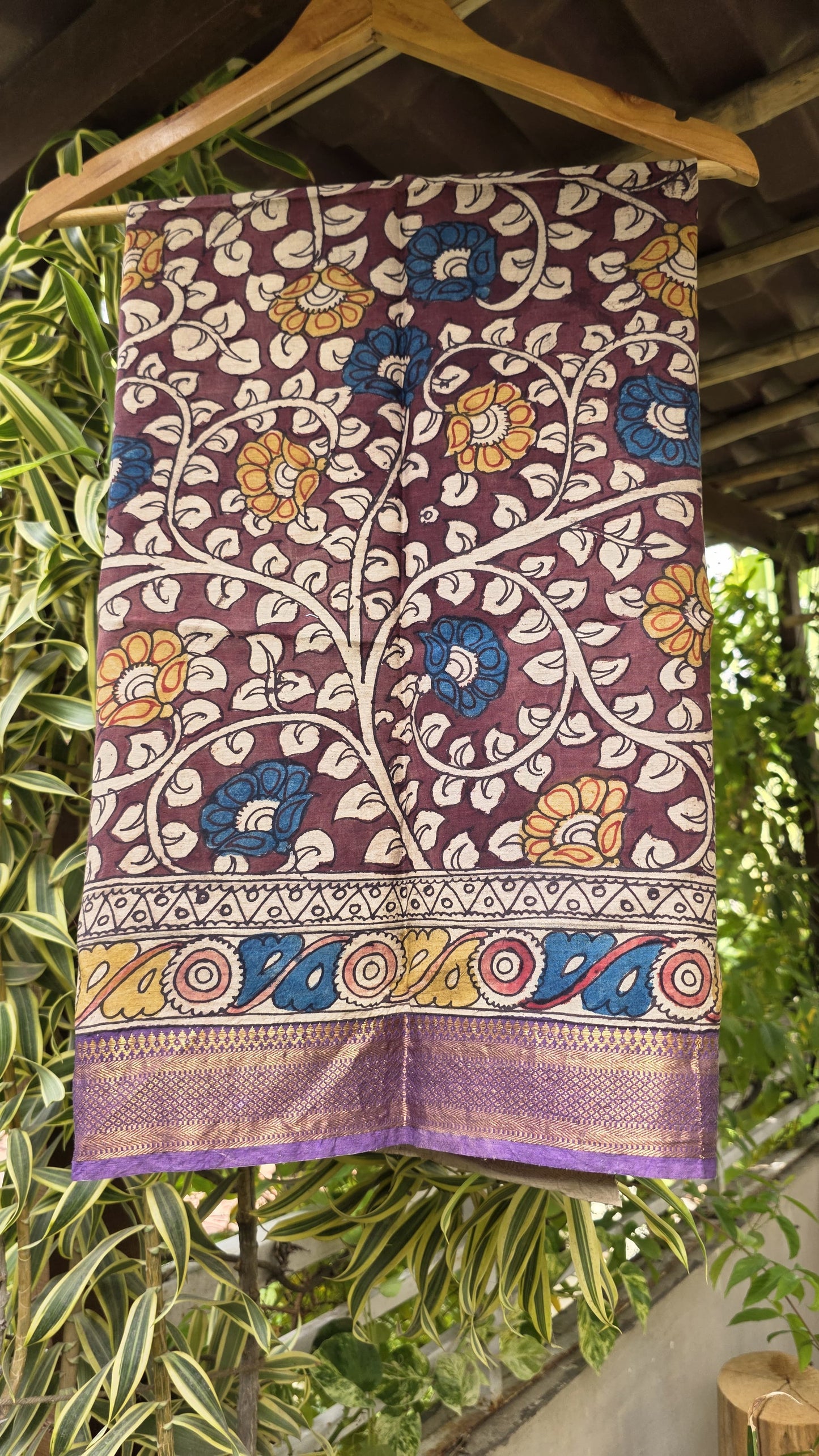 Penkalamkari Pure silkcotton blouse materials