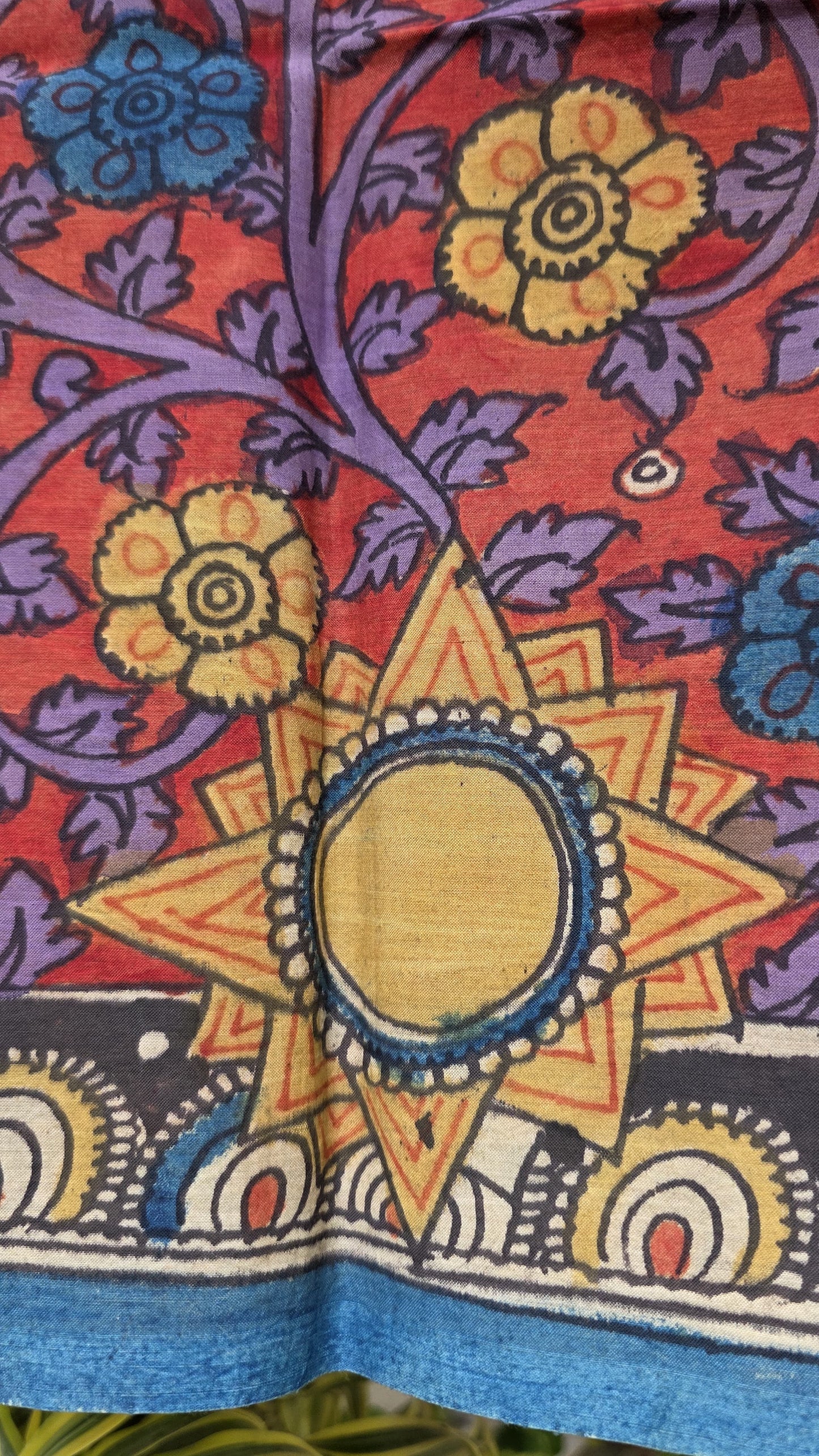Penkalamkari Pure silkcotton blouse materials
