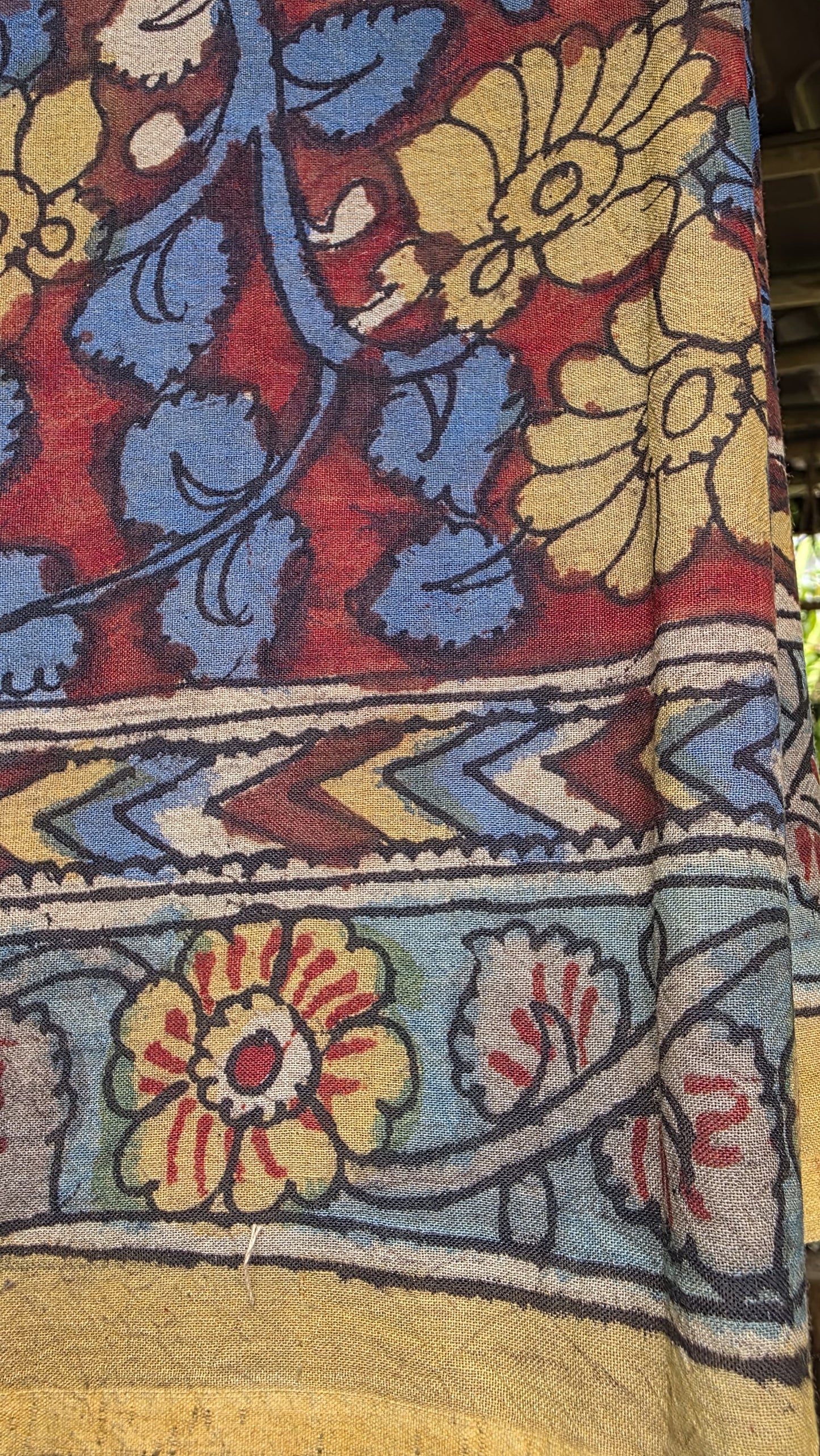 Penkalamkari Pure silkcotton blouse materials