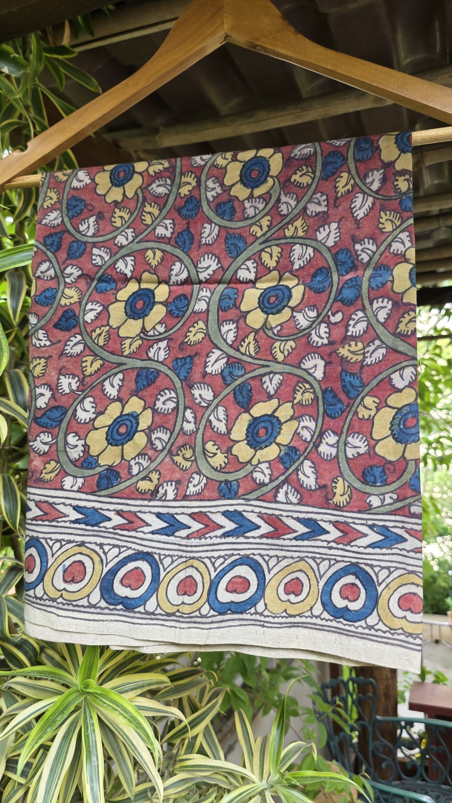 Penkalamkari Pure silkcotton blouse materials