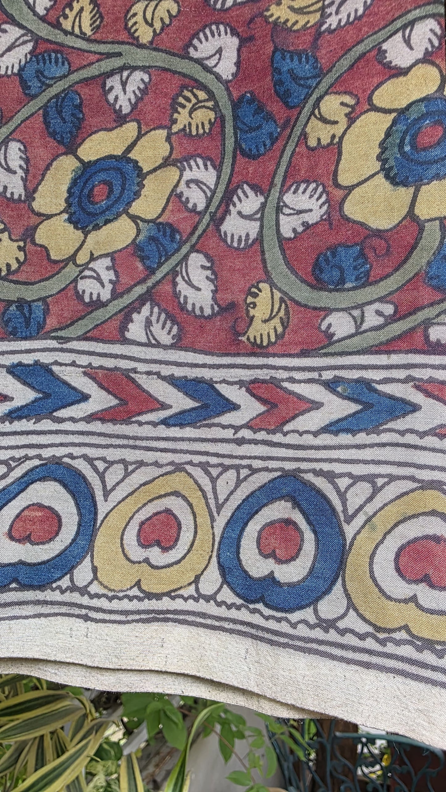 Penkalamkari Pure silkcotton blouse materials