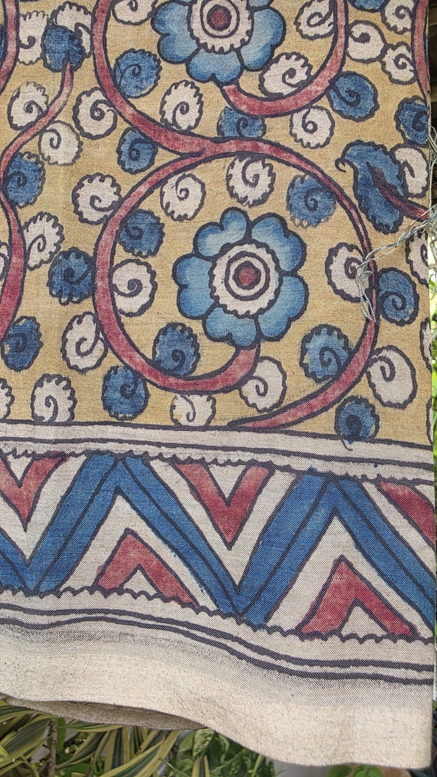 Penkalamkari Pure silkcotton blouse materials