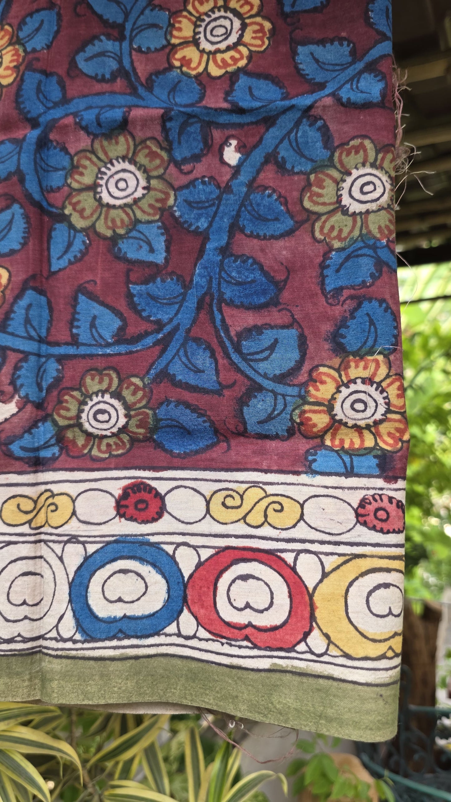 Penkalamkari Pure silkcotton blouse materials