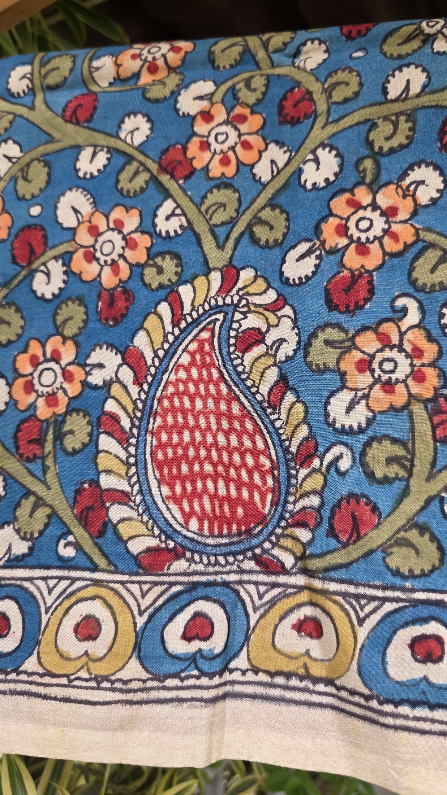 Penkalamkari Pure silkcotton blouse materials