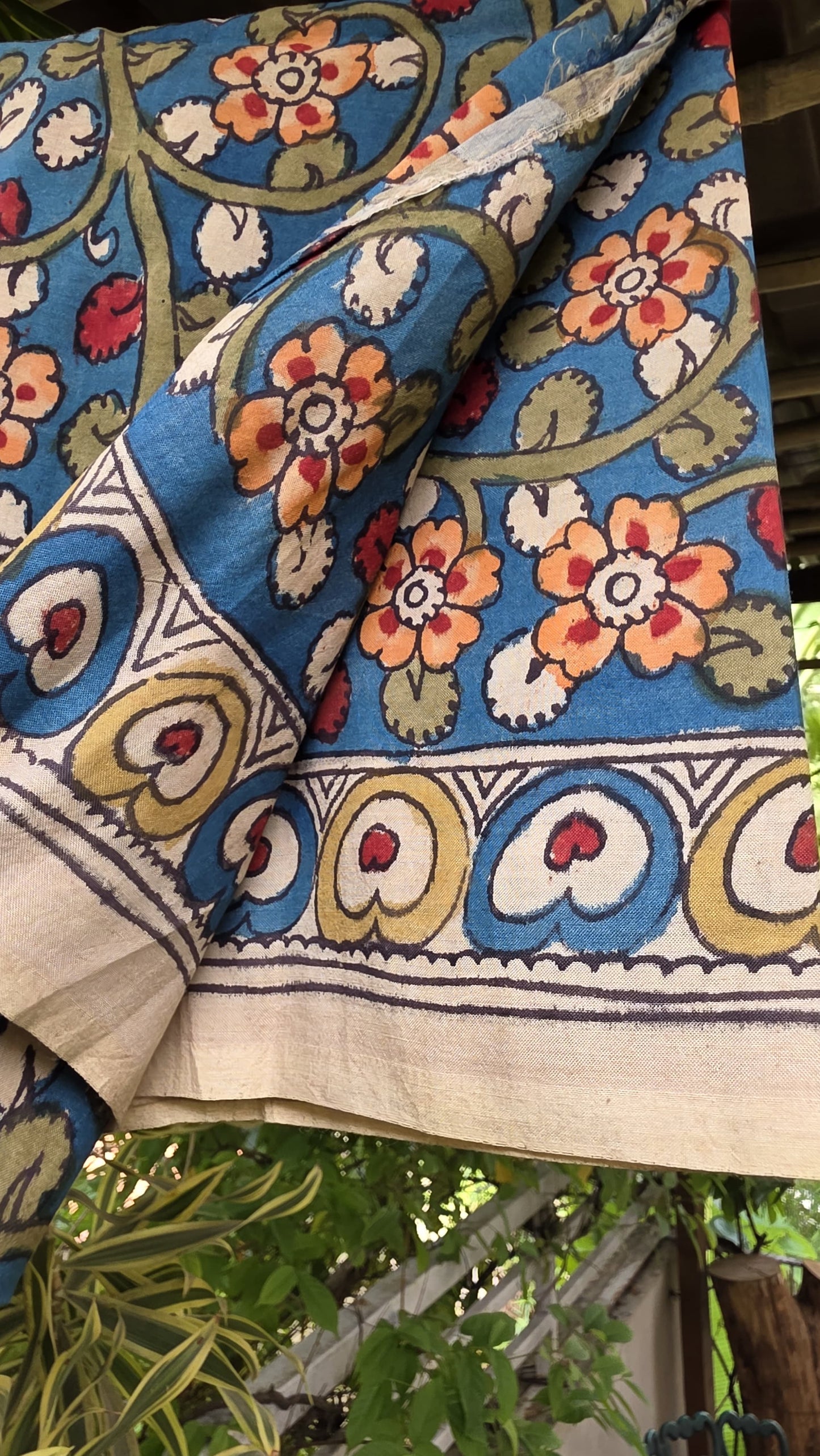 Penkalamkari Pure silkcotton blouse materials