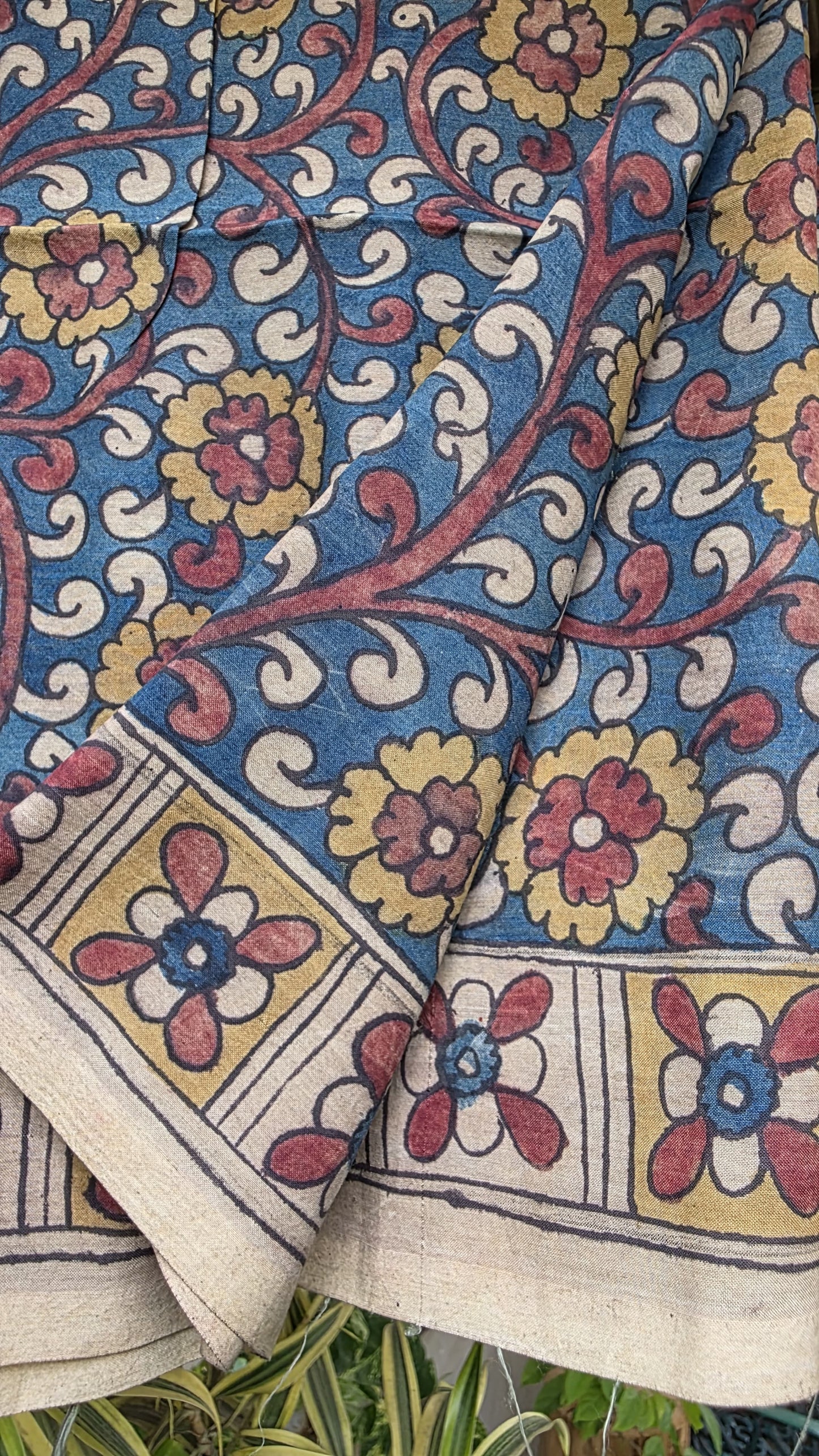Penkalamkari Pure silkcotton blouse materials