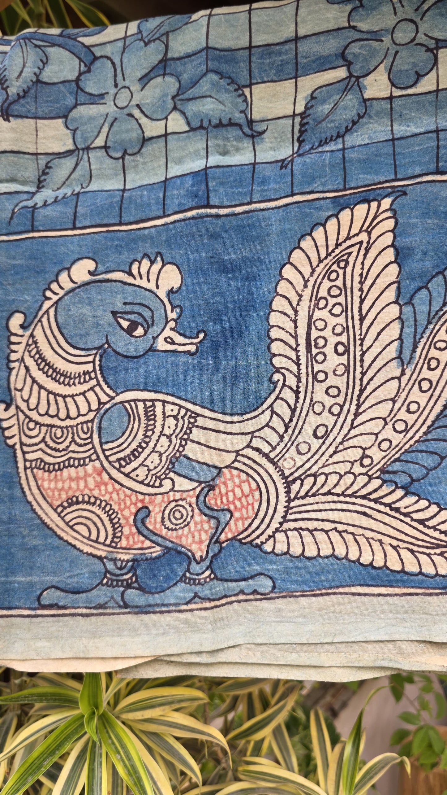Penkalamkari Pure silkcotton blouse materials