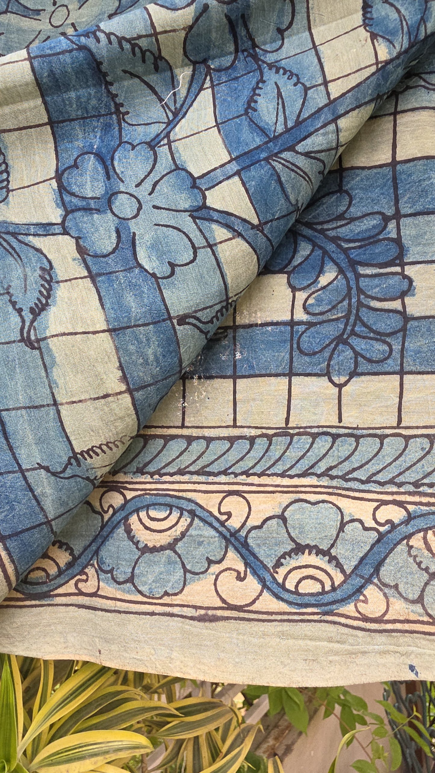 Penkalamkari Pure silkcotton blouse materials