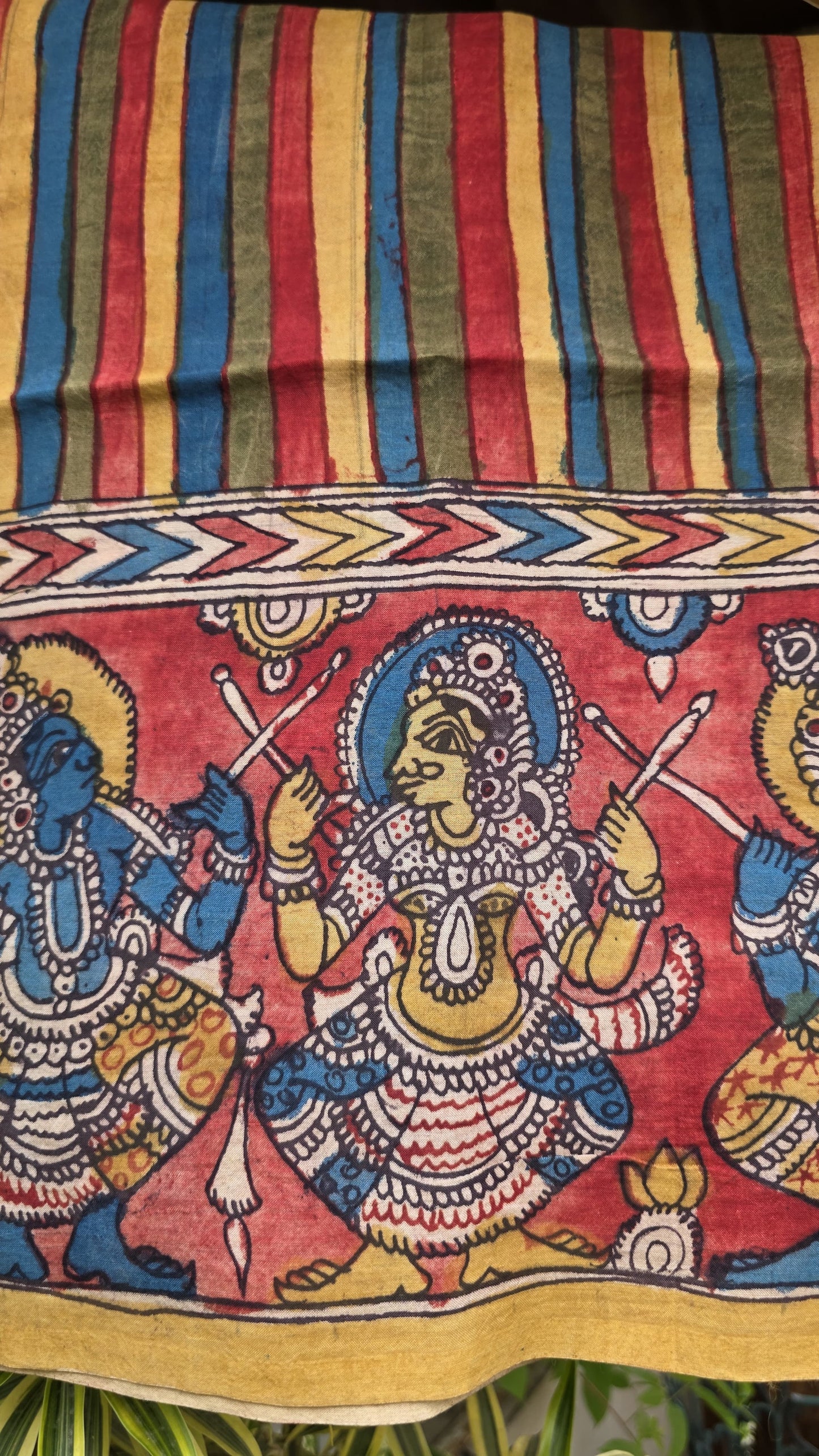 Penkalamkari Pure rawsilk blouse materials