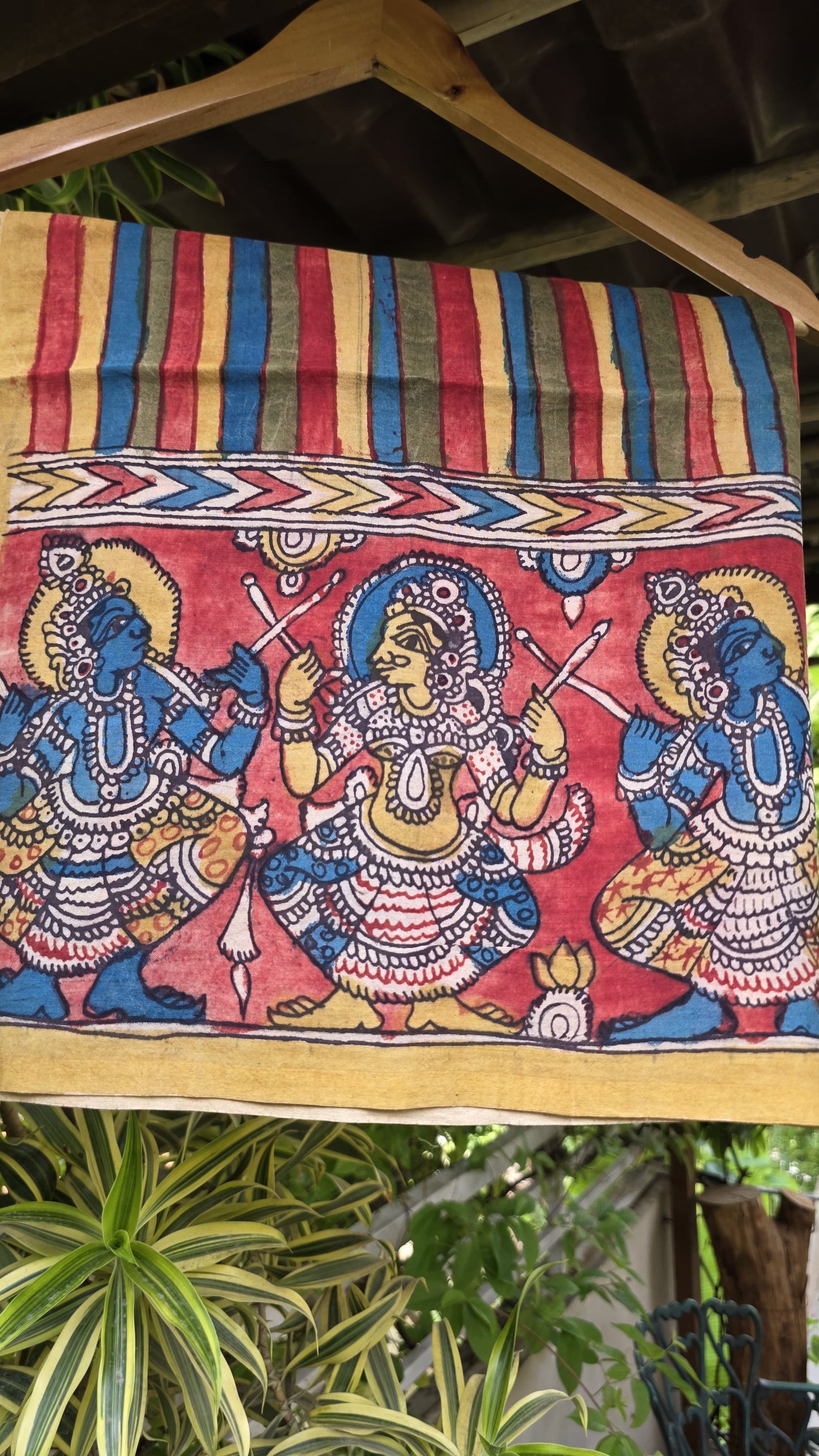 Penkalamkari Pure rawsilk blouse materials