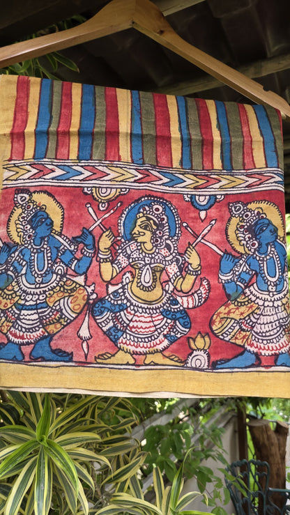 Penkalamkari Pure rawsilk blouse materials