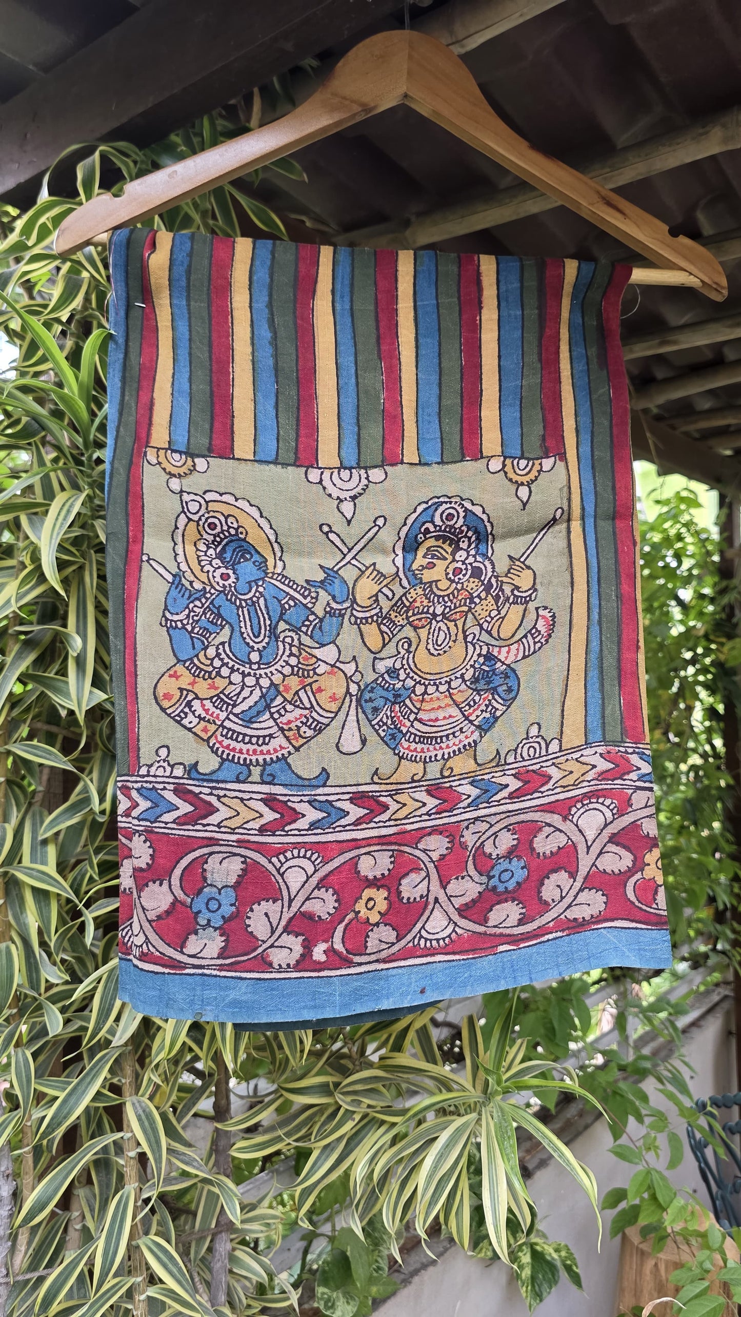 Penkalamkari Pure rawsilk blouse materials