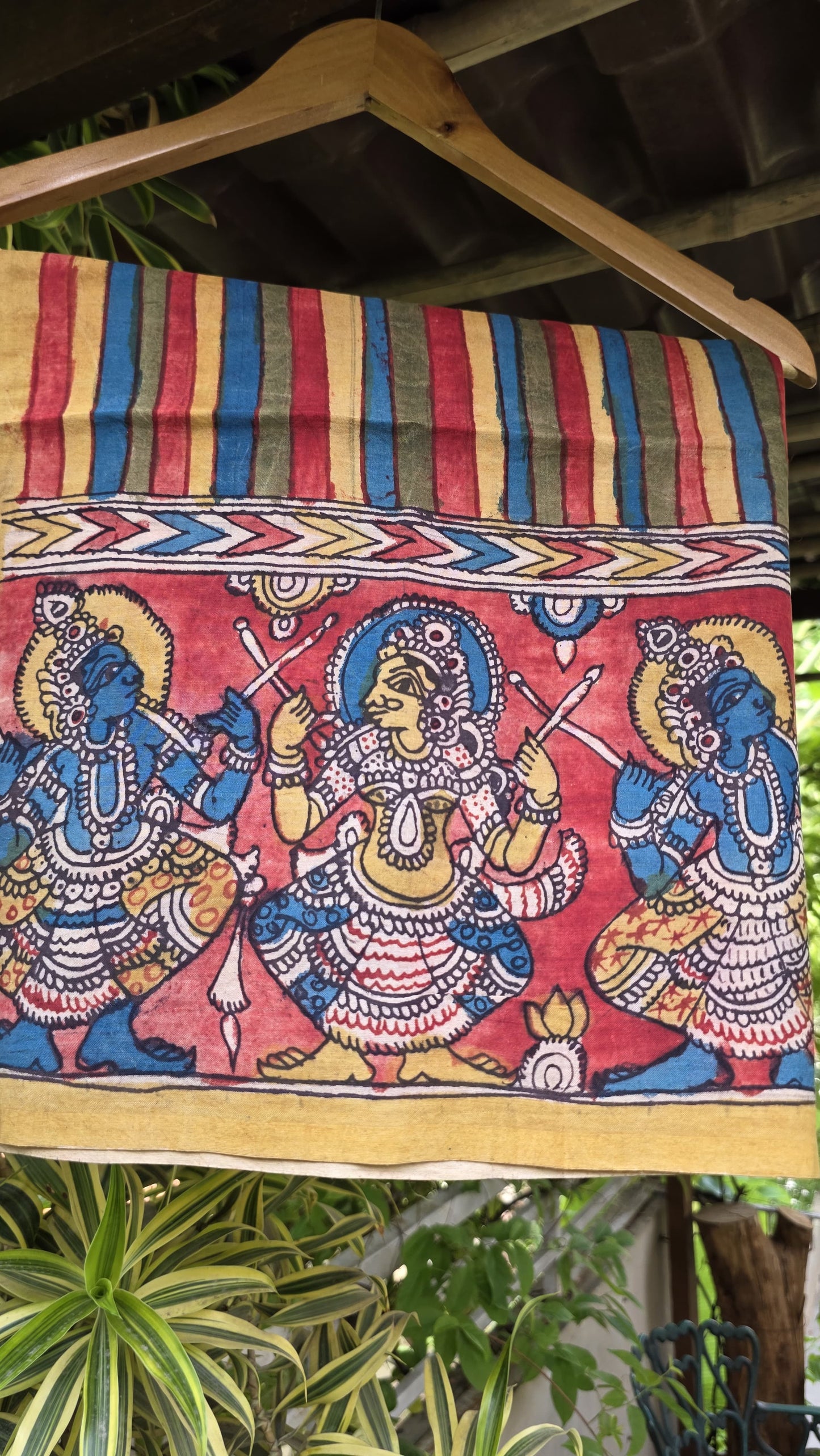 Penkalamkari Pure rawsilk blouse materials
