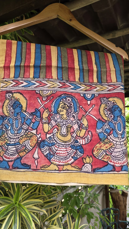 Penkalamkari Pure rawsilk blouse materials