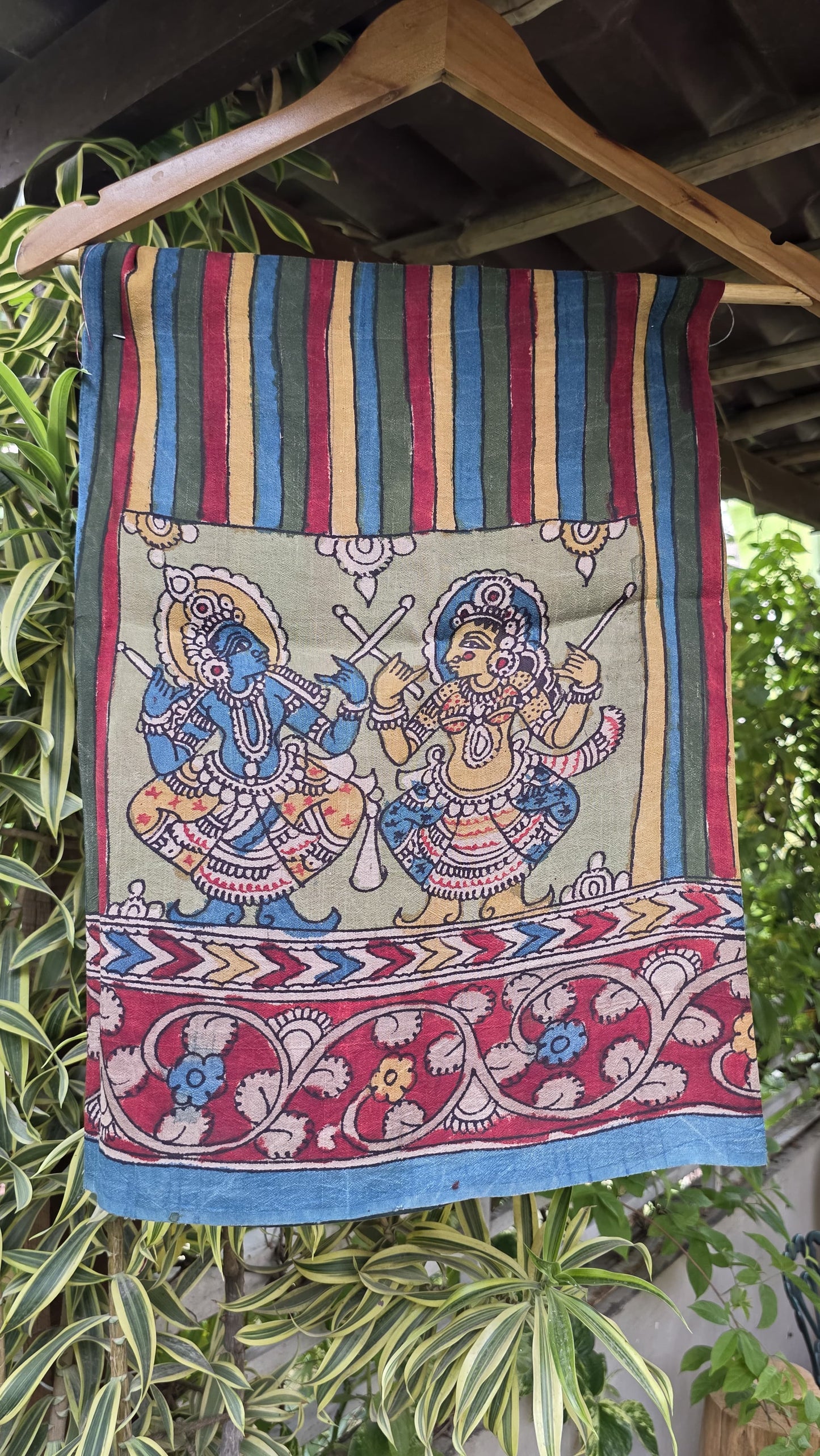 Penkalamkari Pure rawsilk blouse materials