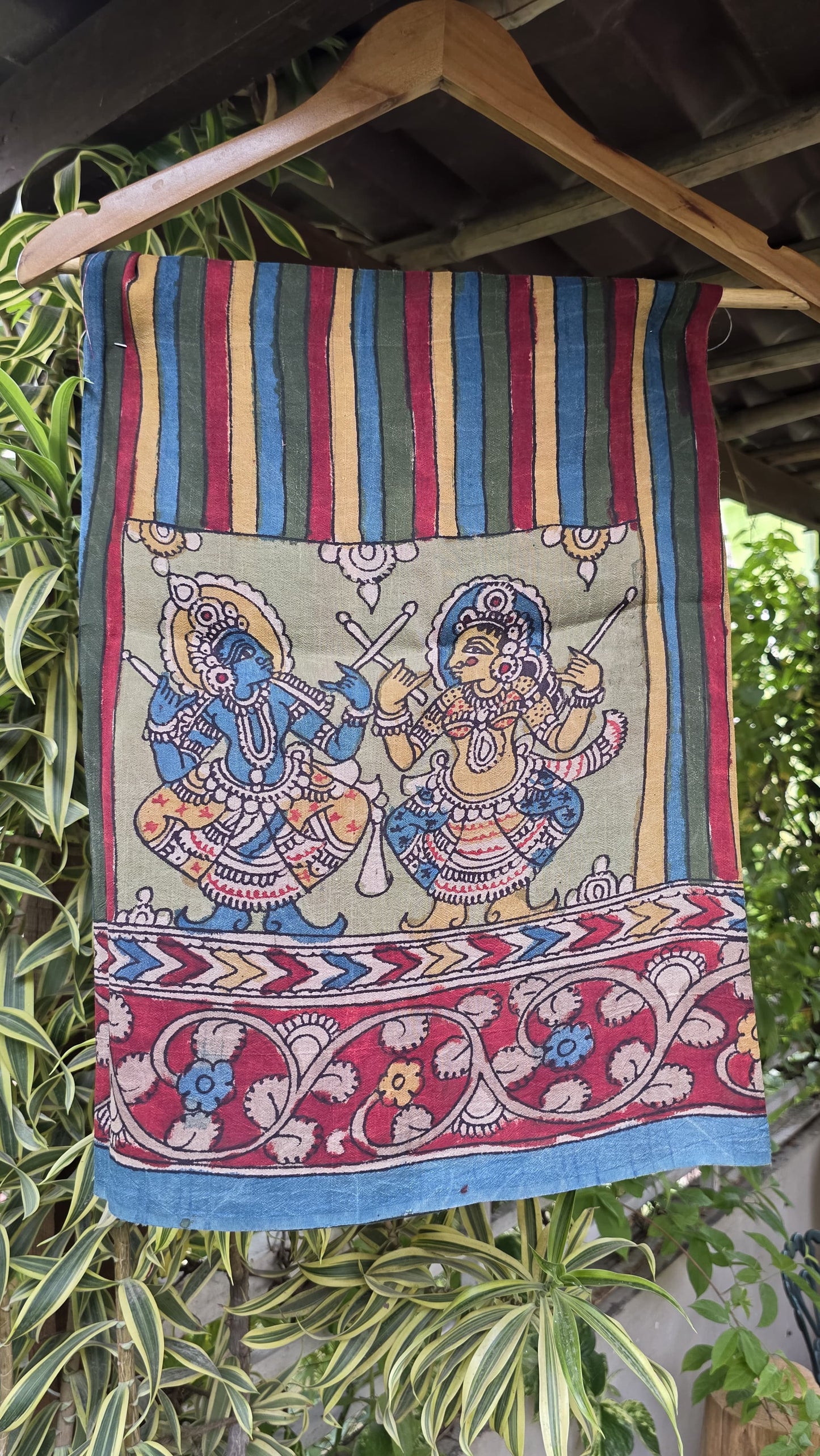 Penkalamkari Pure rawsilk blouse materials