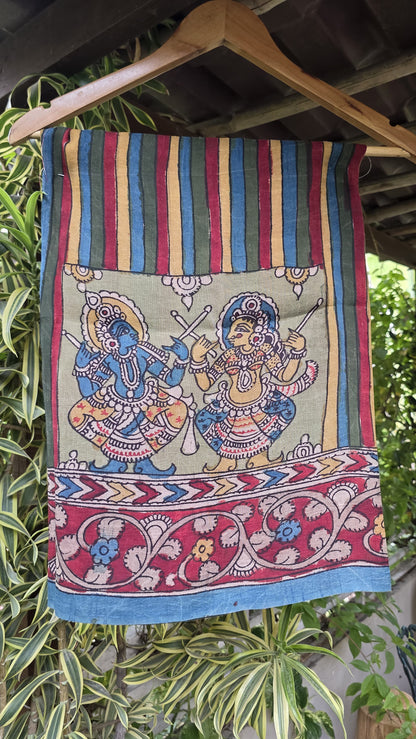 Penkalamkari Pure rawsilk blouse materials