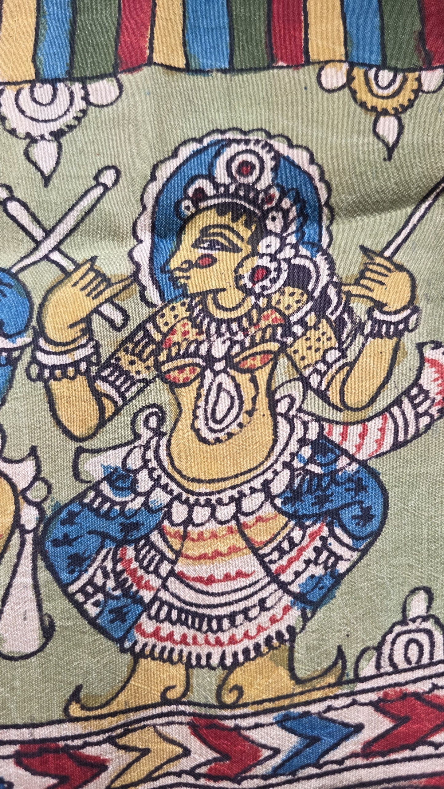 Penkalamkari Pure rawsilk blouse materials