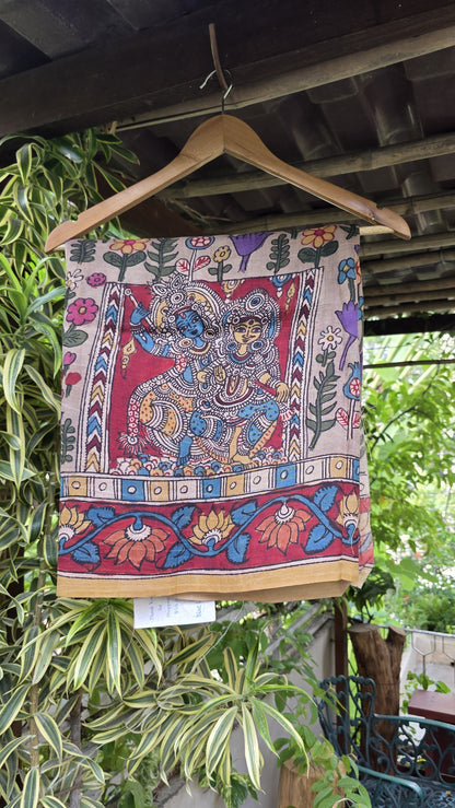 Penkalamkari Pure rawsilk blouse materials