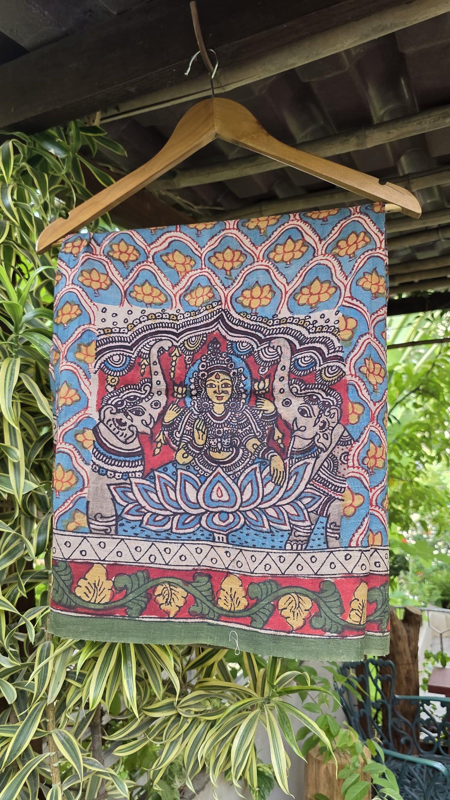 Penkalamkari Pure rawsilk blouse materials