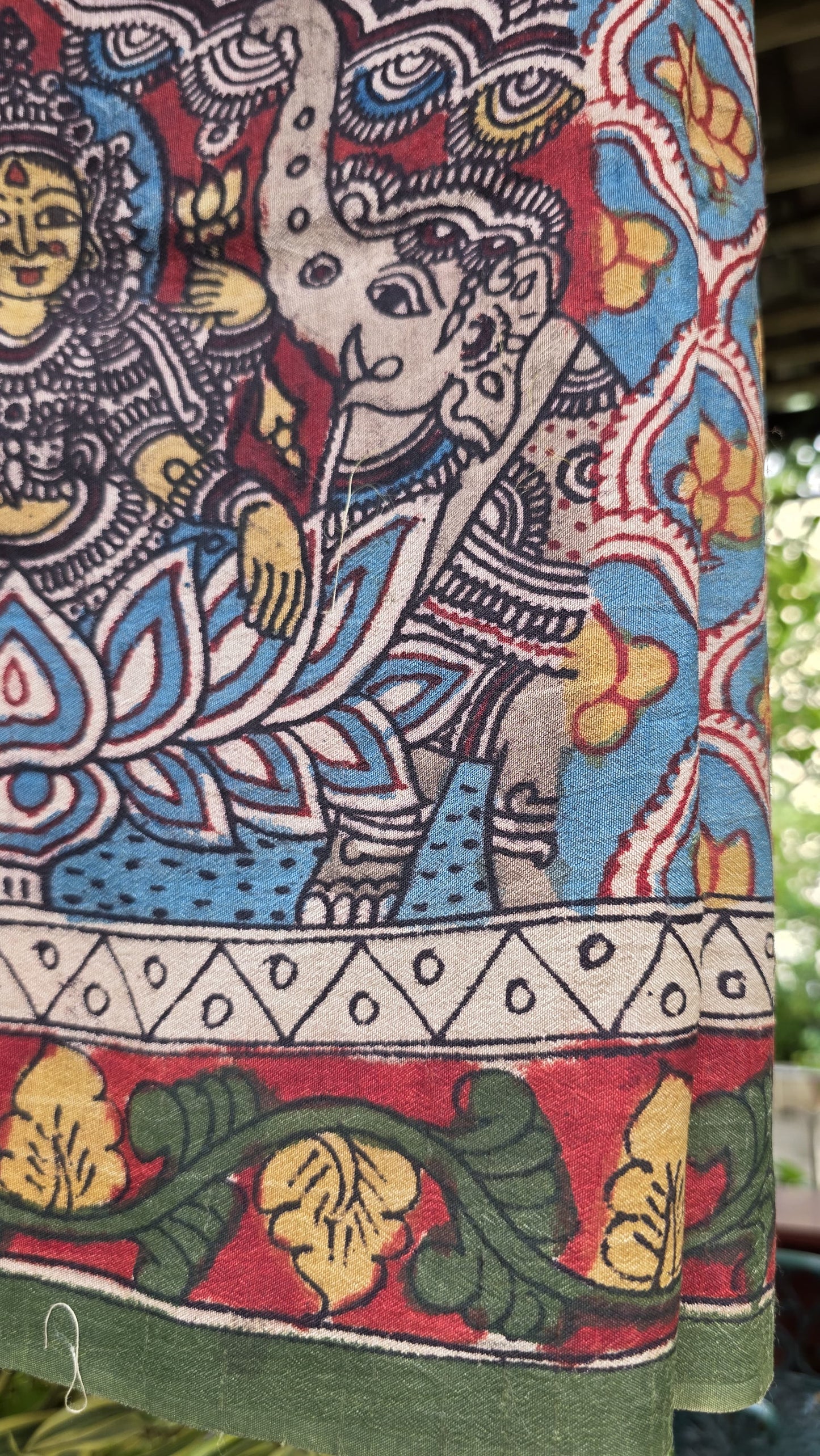 Penkalamkari Pure rawsilk blouse materials