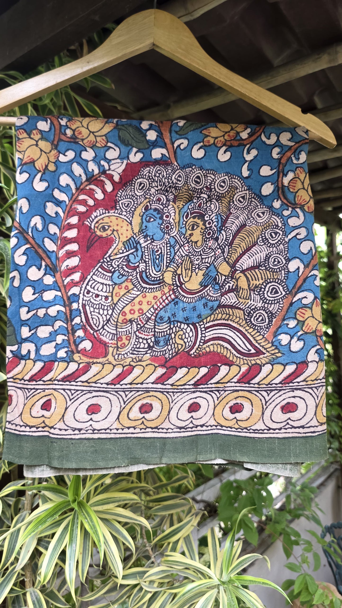 Penkalamkari Pure rawsilk blouse materials