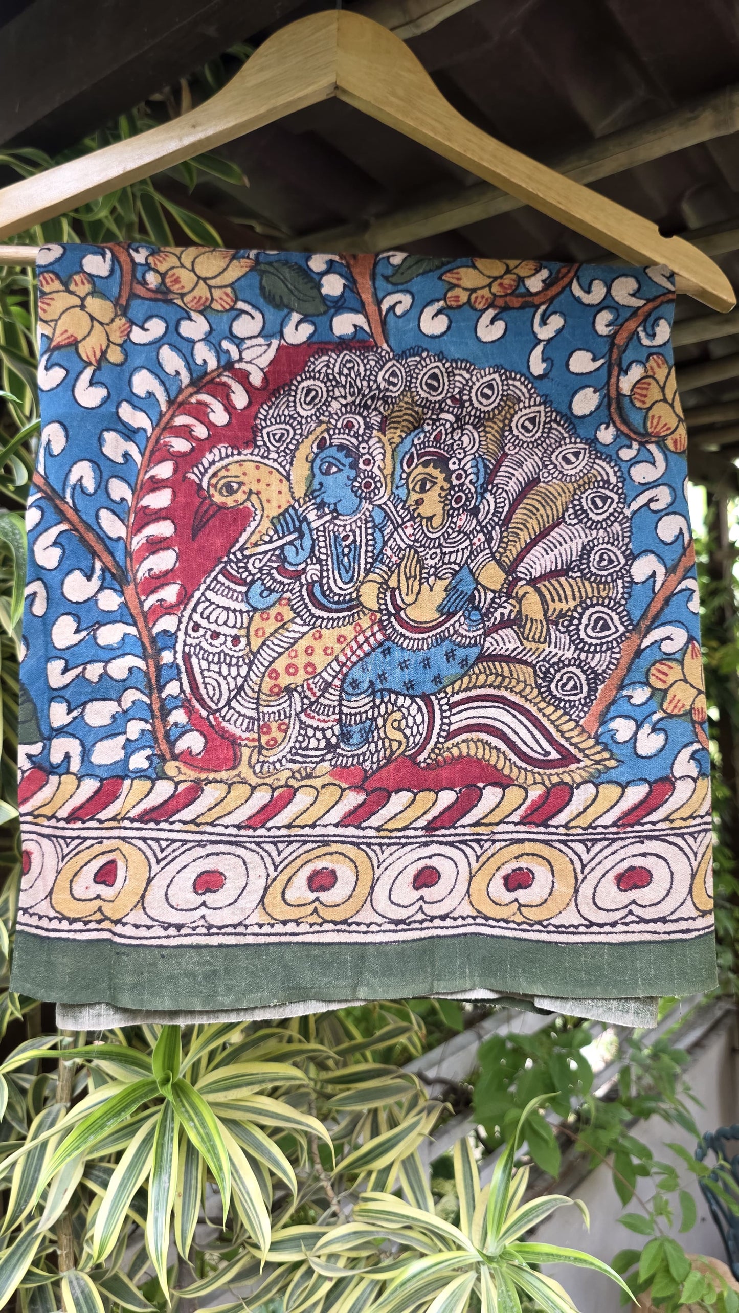 Penkalamkari Pure rawsilk blouse materials