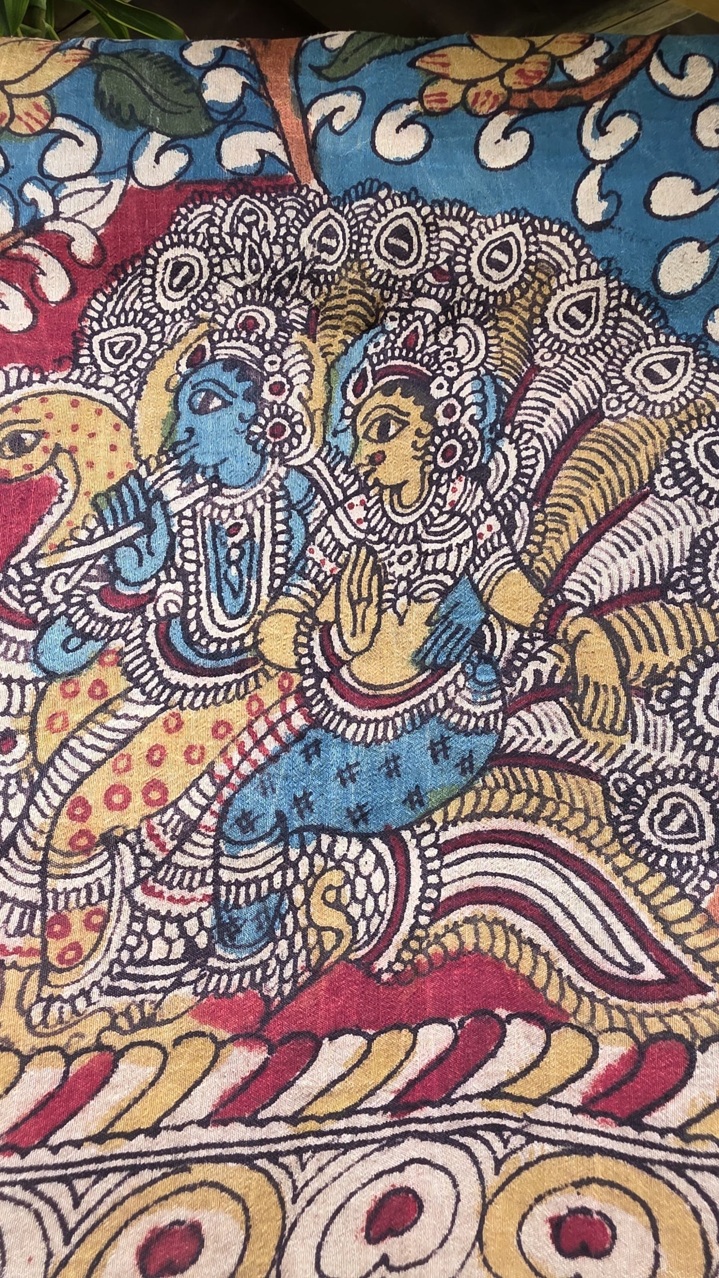 Penkalamkari Pure rawsilk blouse materials