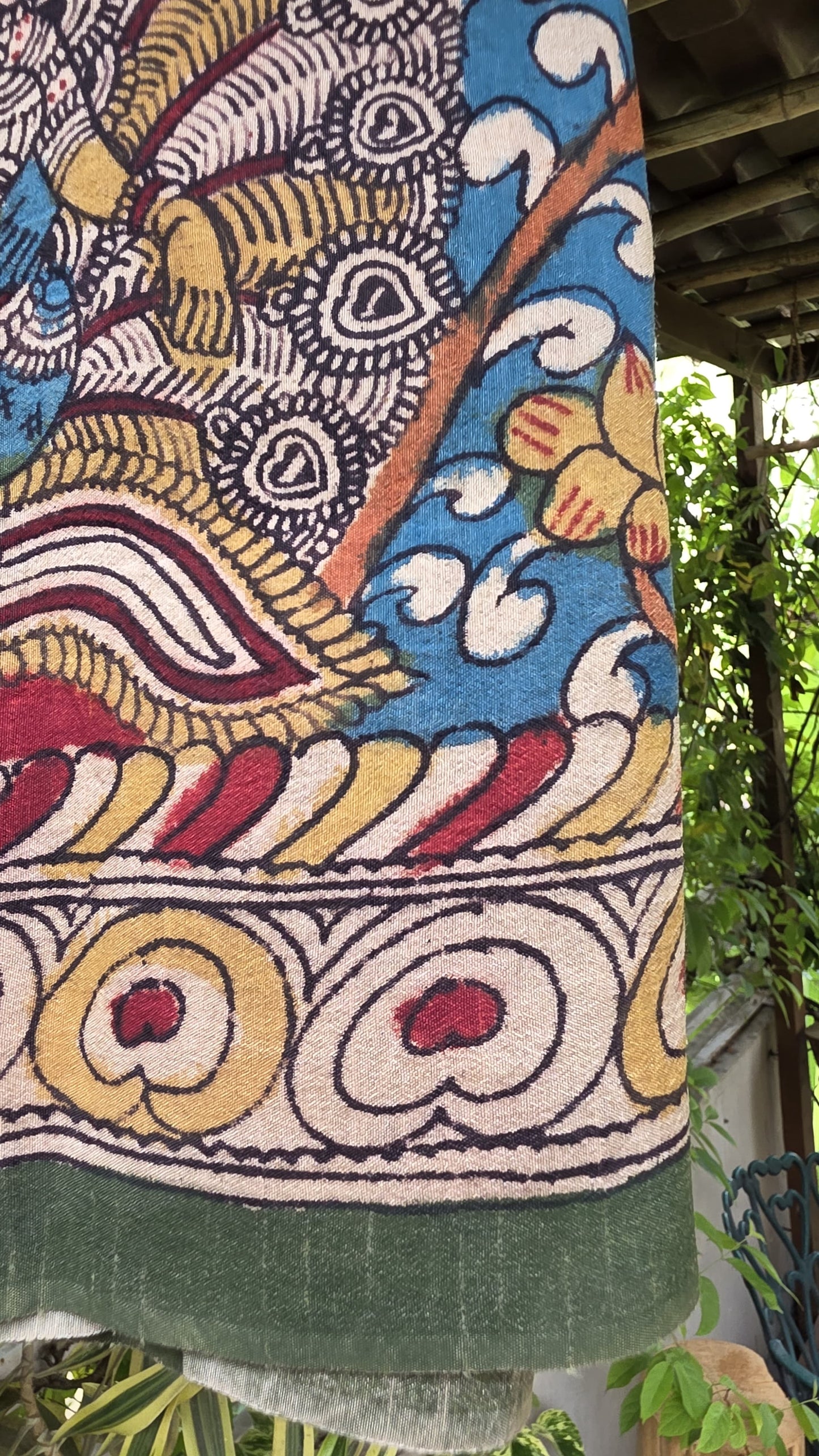 Penkalamkari Pure rawsilk blouse materials