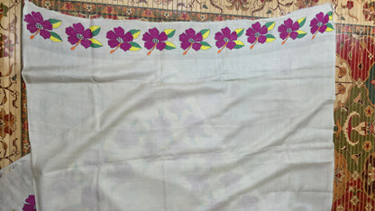 Hand embroidered kantha work sarees