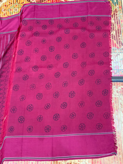 Kanchipattu with penkalamkari saree