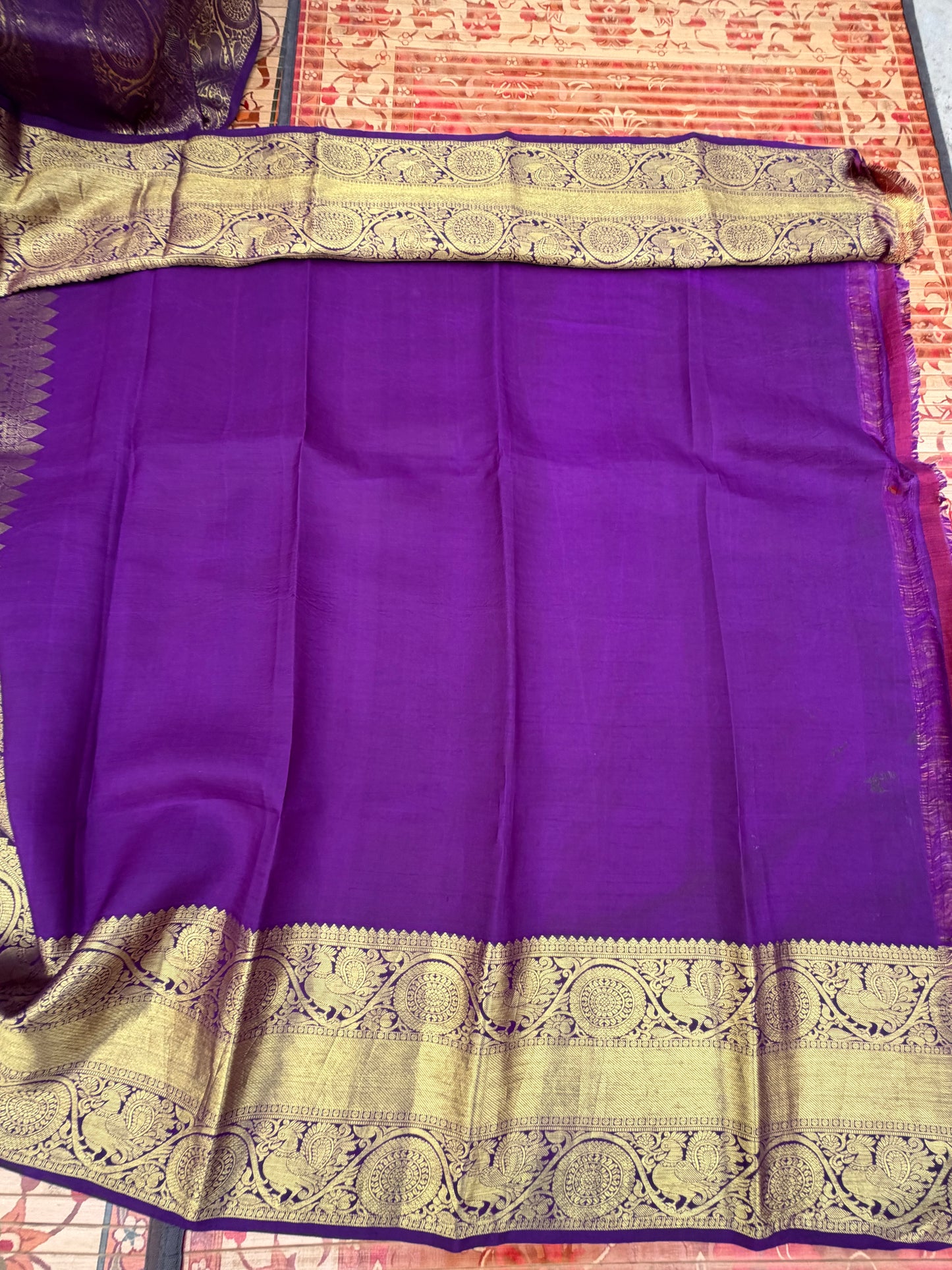 Kanchipattu penkalamkari saree