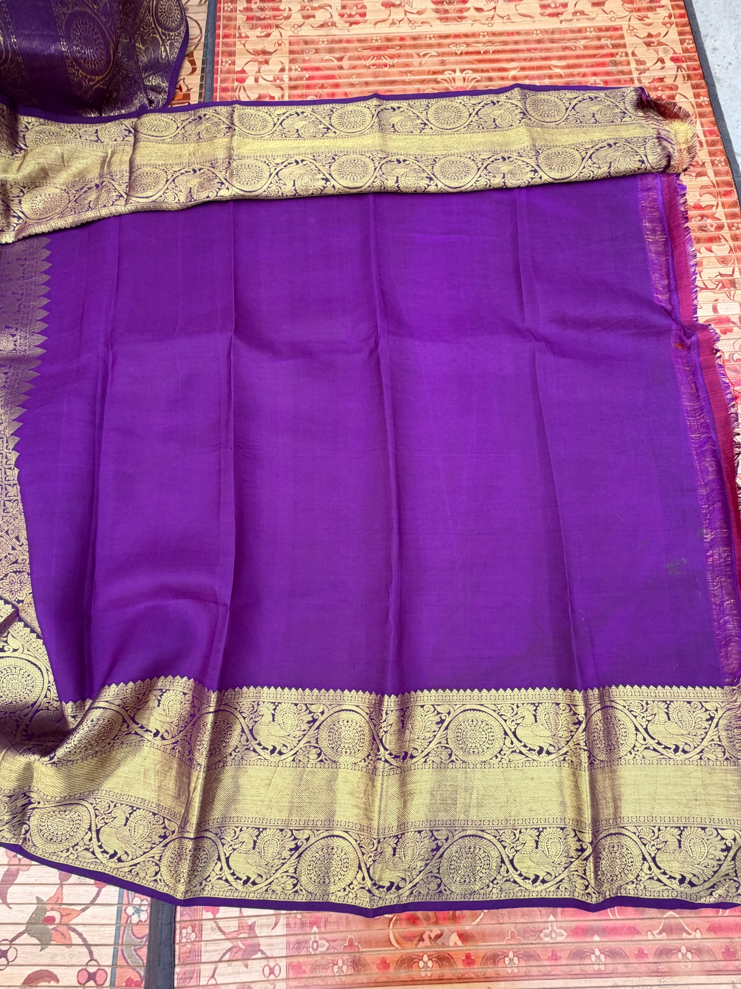 Kanchipattu penkalamkari saree
